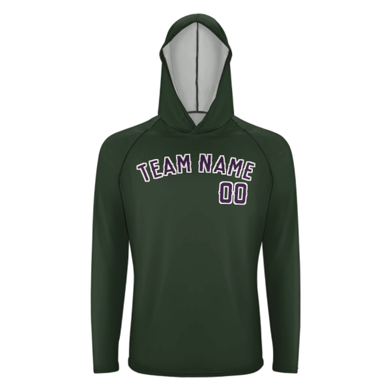 Po mjeri jelka zelena ljubičasta uv-hoodie
