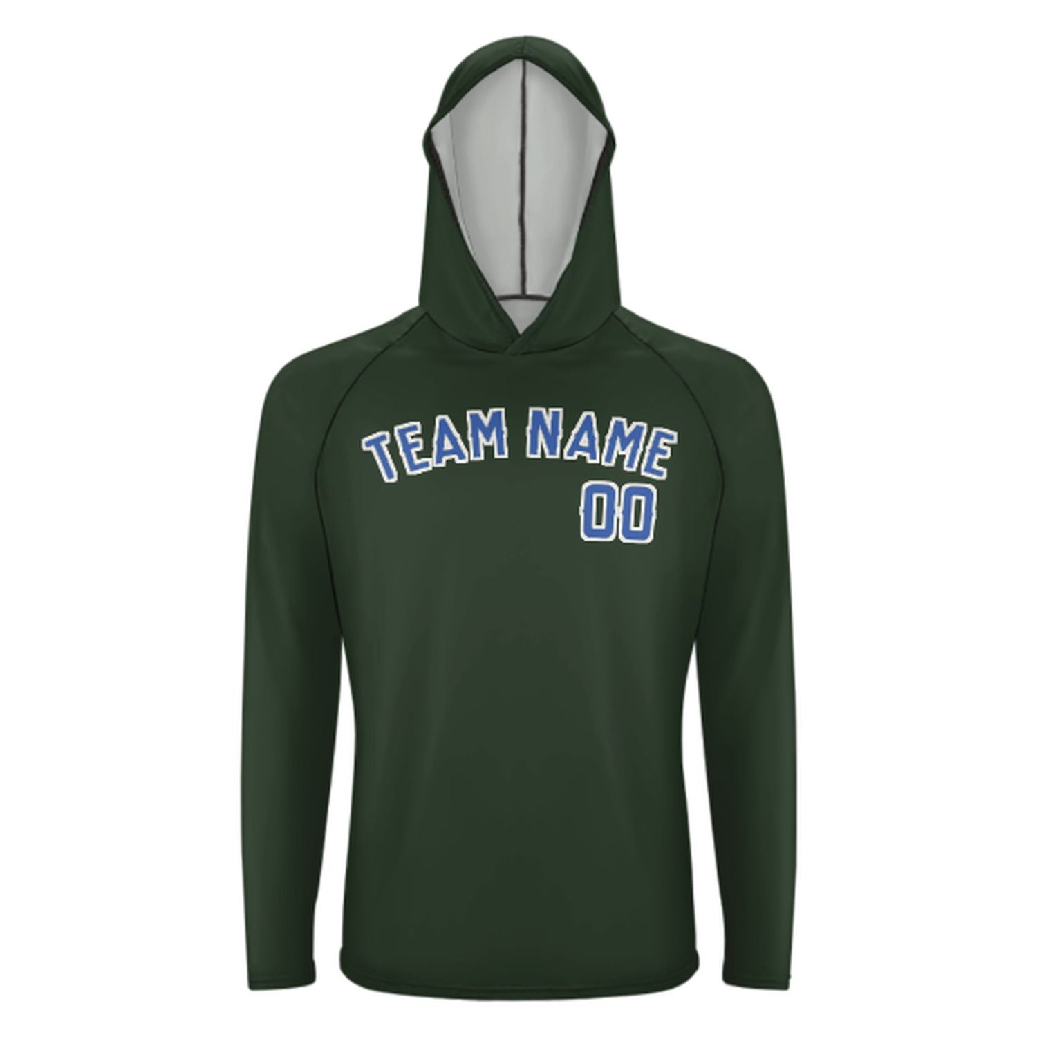 Po mjeri jelka zeleno nebo plavo uv-hoodie