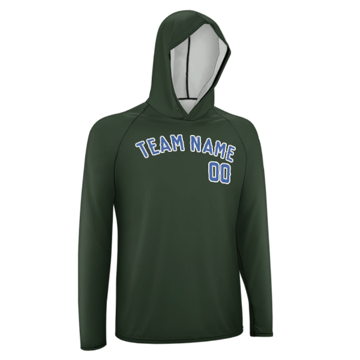 Po mjeri jelka zeleno nebo plavo uv-hoodie
