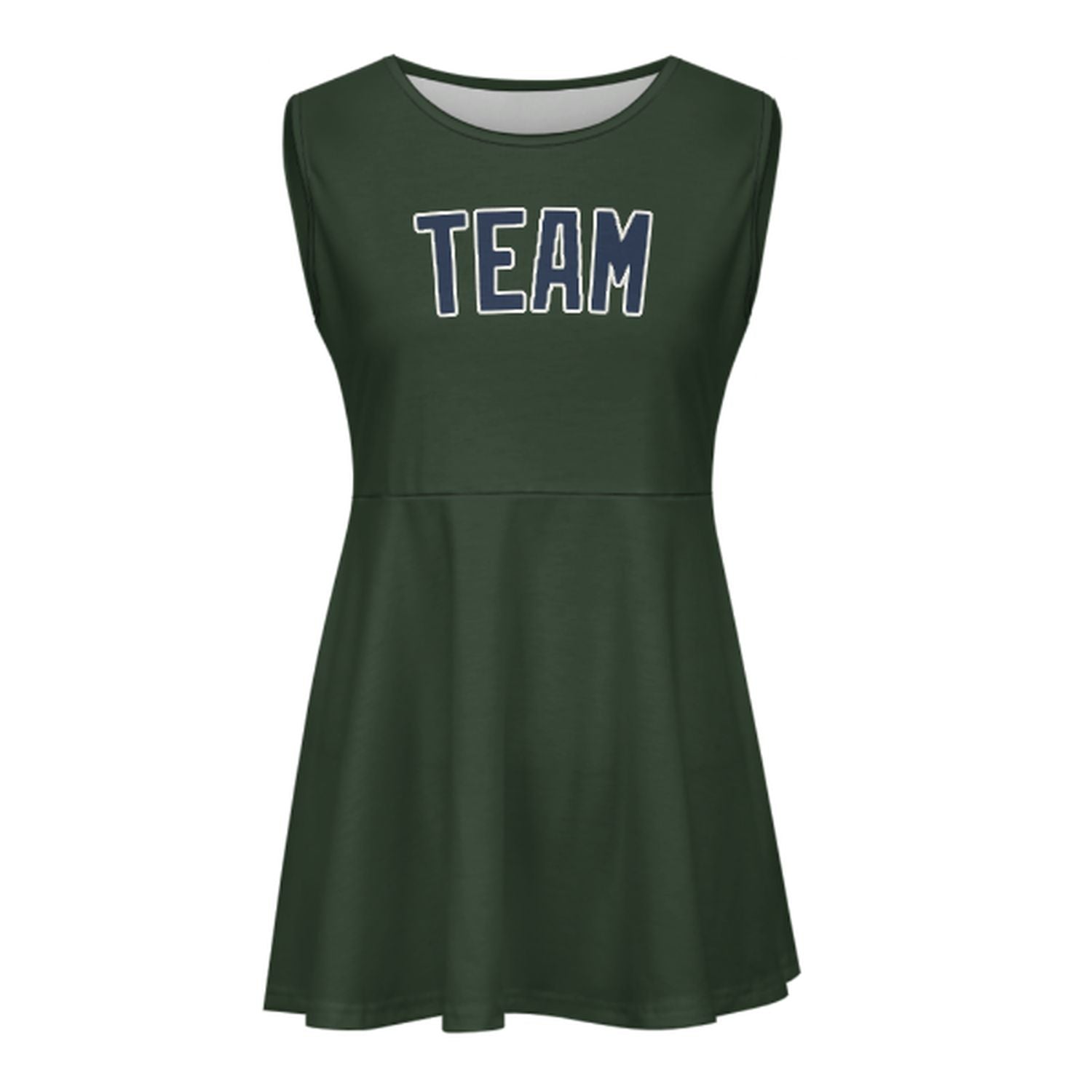 Abito da cheerleader blu navy e verde pino su misura