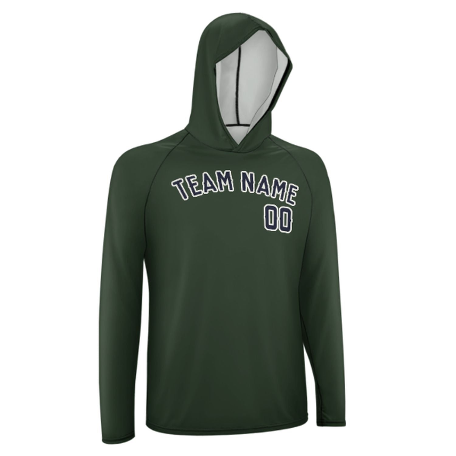 Po mjeri, jelka zelena čelika plava UV-Hoodie