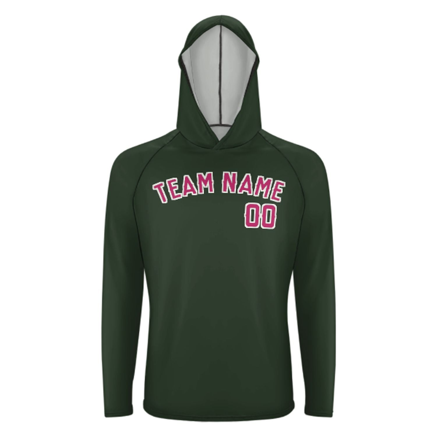 Po mjeri jelka zelena ružičasta UV-Hoodie