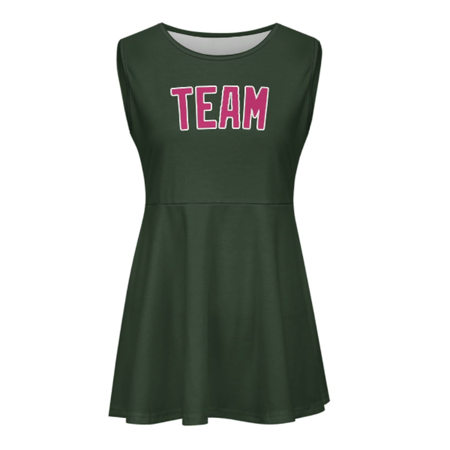 Abito da cheerleader rosa verde abete su misura