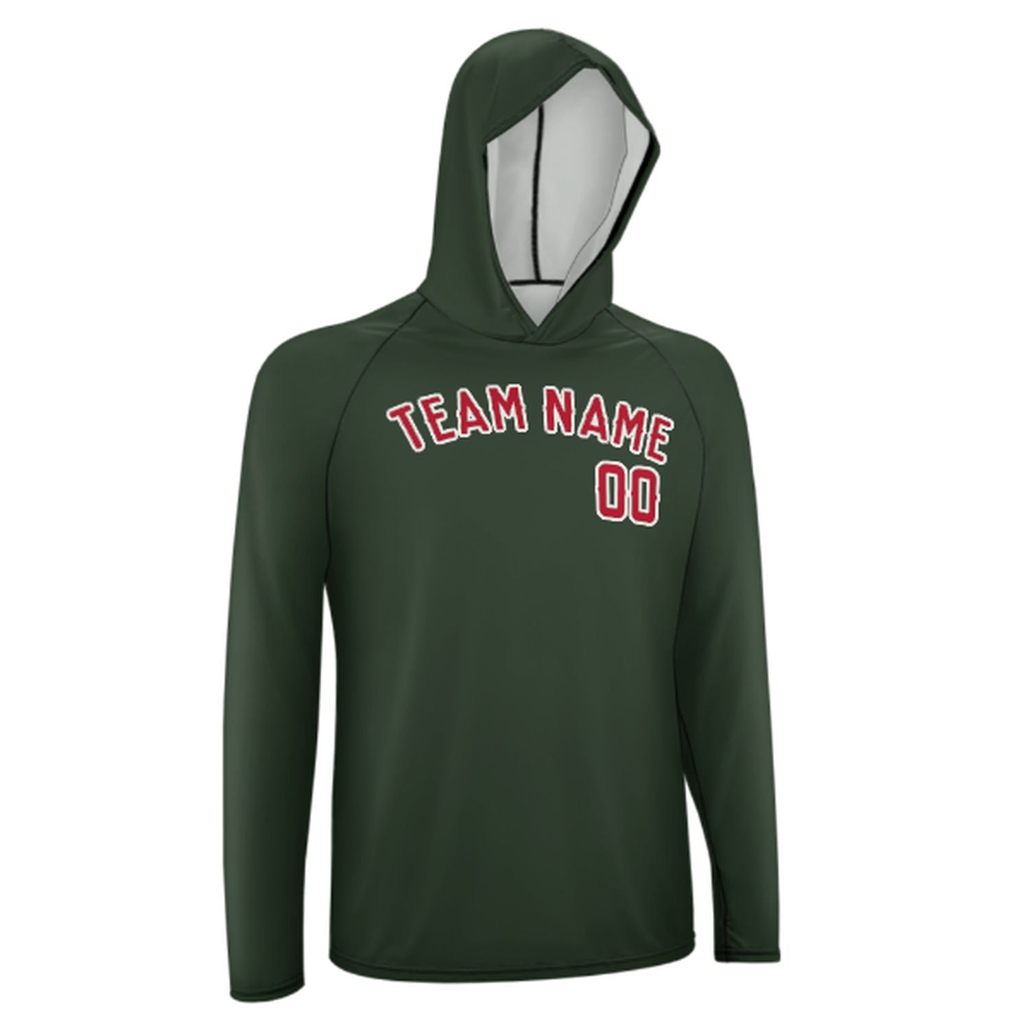 Po mjeri, jelka zelena crvena UV-Hoodie