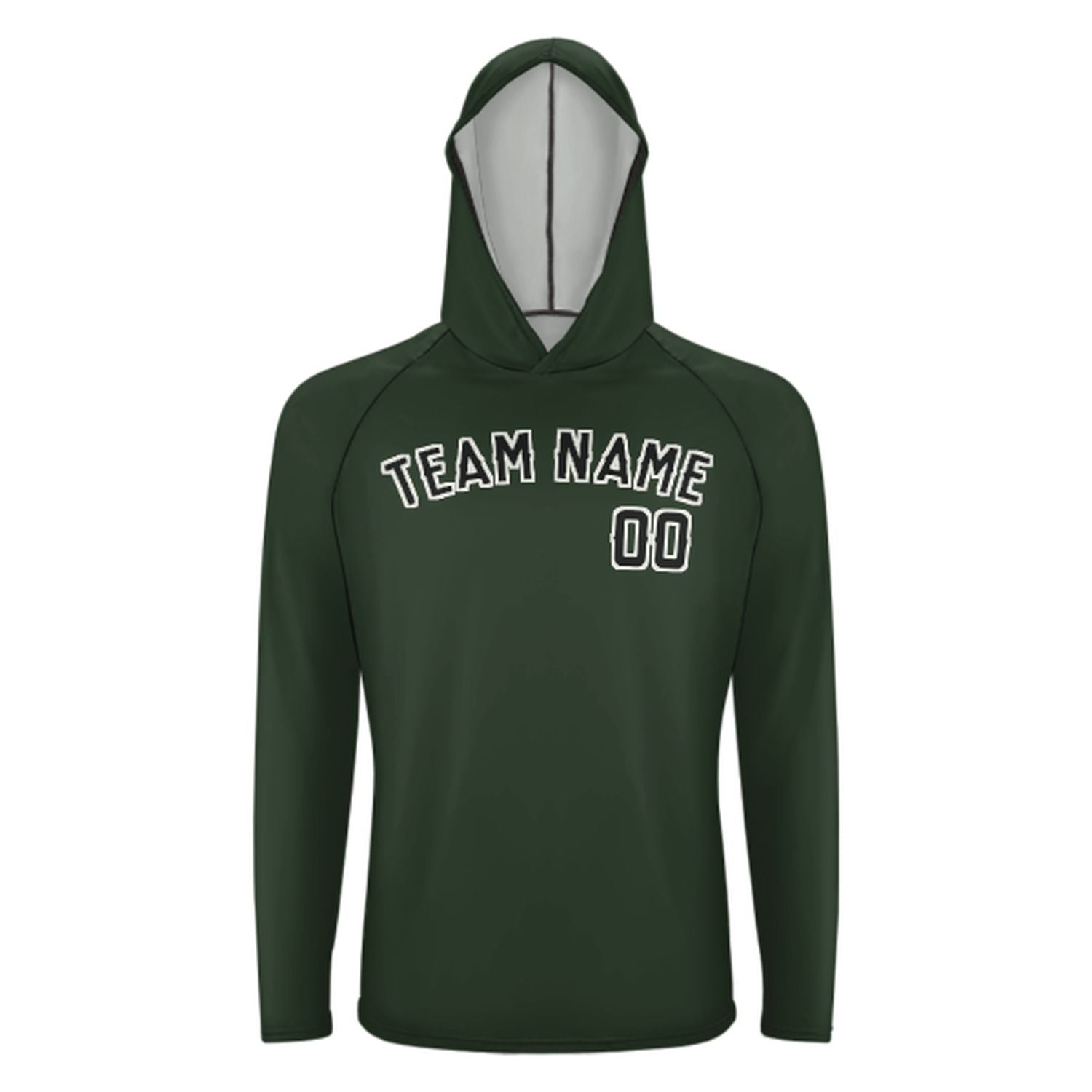 Po mjeri, jelka zelena crna UV-Hoodie