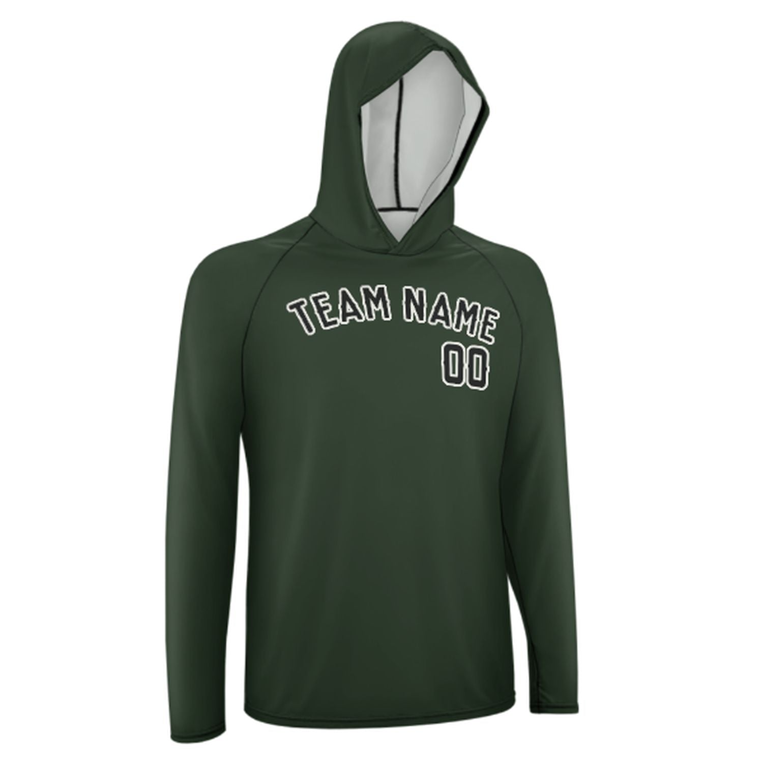 Po mjeri, jelka zelena crna UV-Hoodie