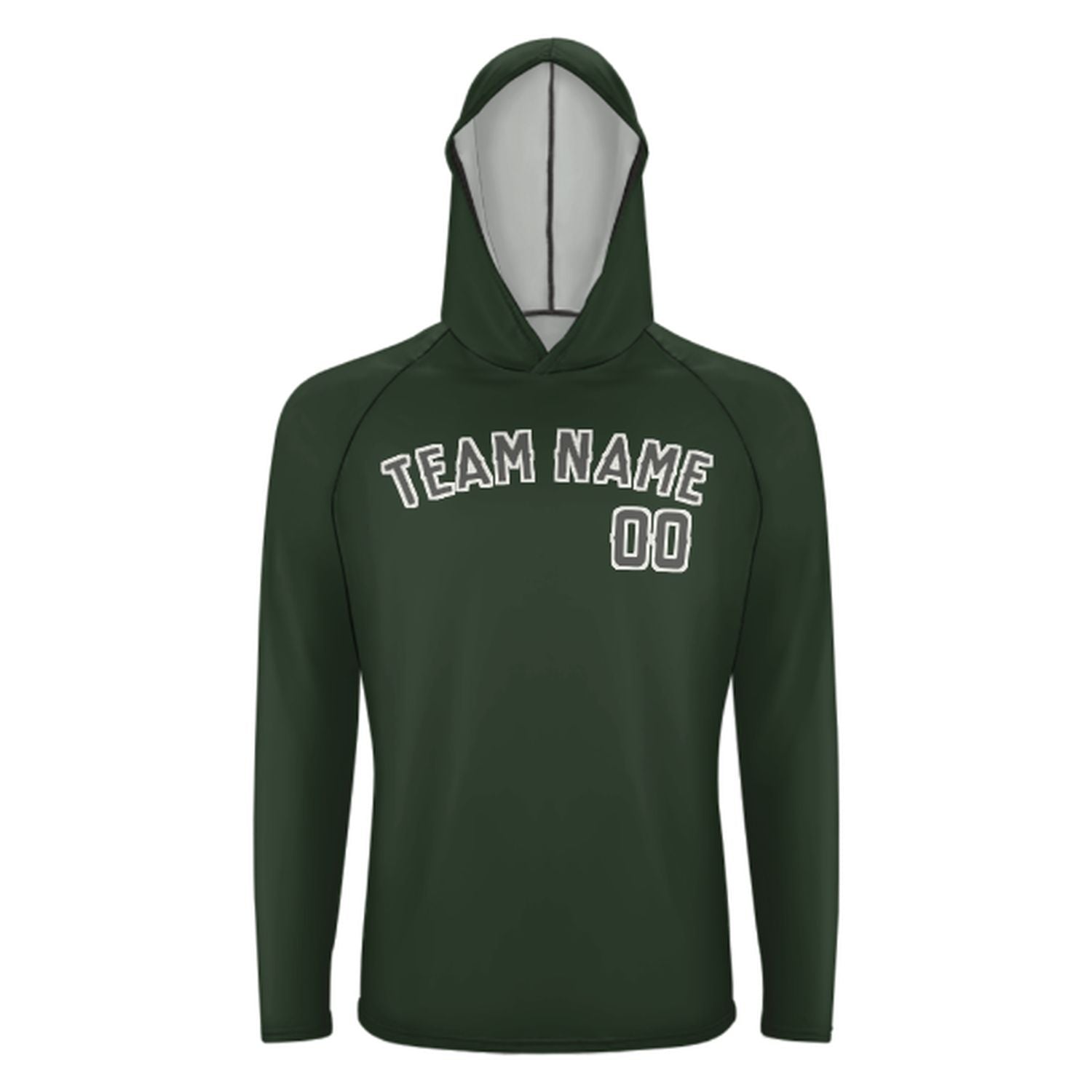 Po mjeri jelka zelena tamno siva uv-hoodie
