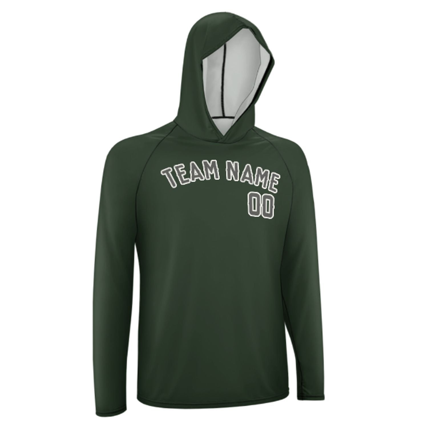 Po mjeri jelka zelena tamno siva uv-hoodie
