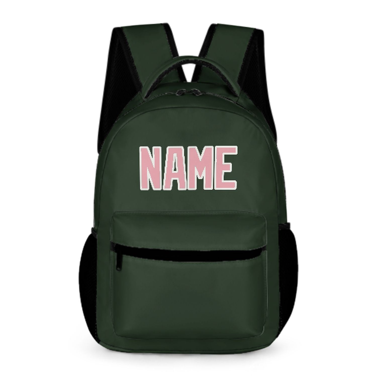 Maßgeschneidertes Tannengrün Rosa Kinderrucksack