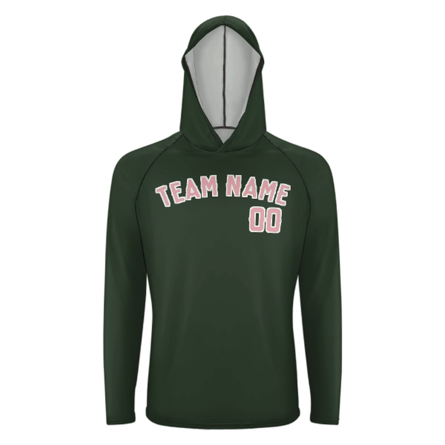 Po mjeri jelka zelena ružičasta UV-Hoodie