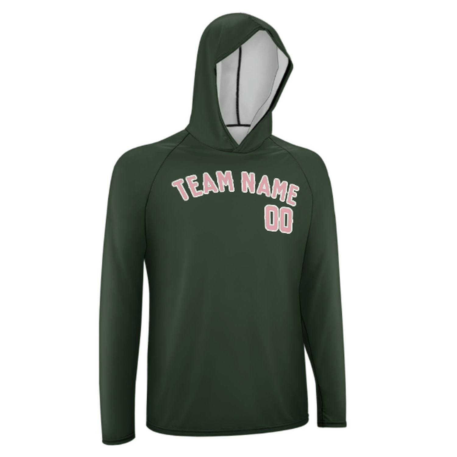 Po mjeri jelka zelena ružičasta UV-Hoodie