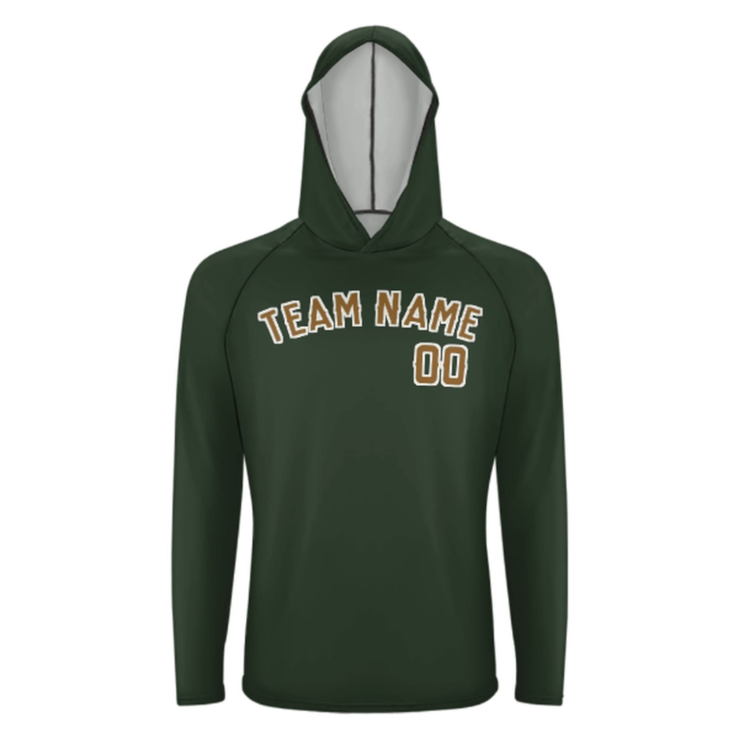 Po mjeri jelka zeleni kaki uv-hoodie