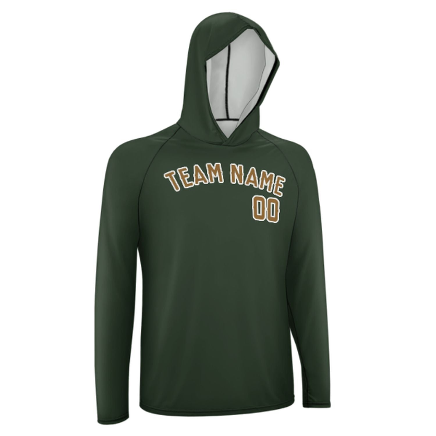 Po mjeri jelka zeleni kaki uv-hoodie