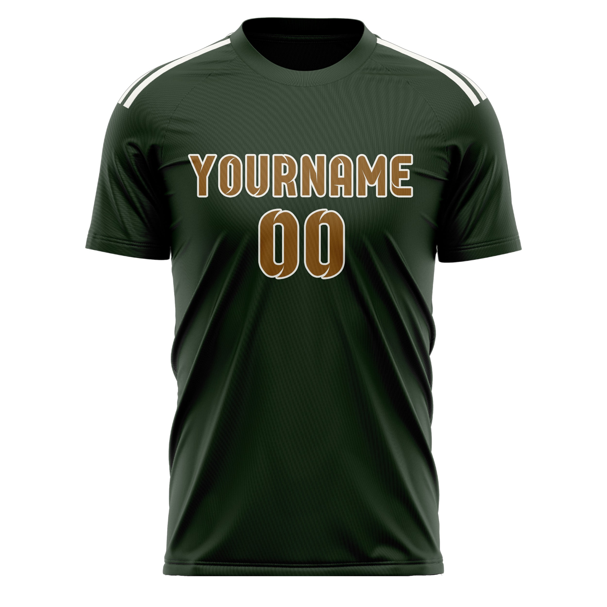 Benutzerdefiniertes Professionelles Tannengrün Khaki Fußballtrikot