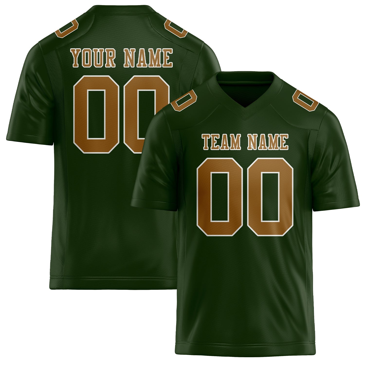 Maßgeschneidertes Professionelles Tannengrün Khaki Rugbytrikot