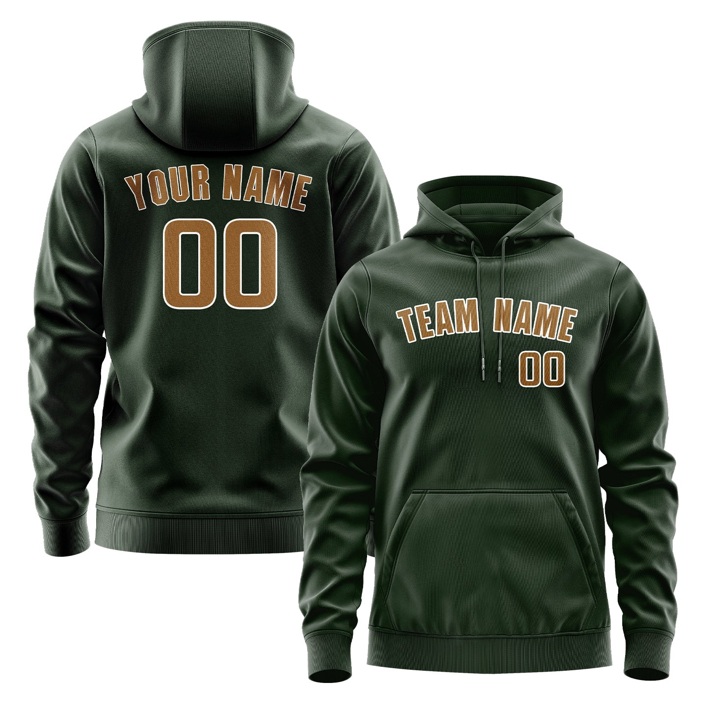 Maßgeschneidertes Tannengrün Khaki Hoodie