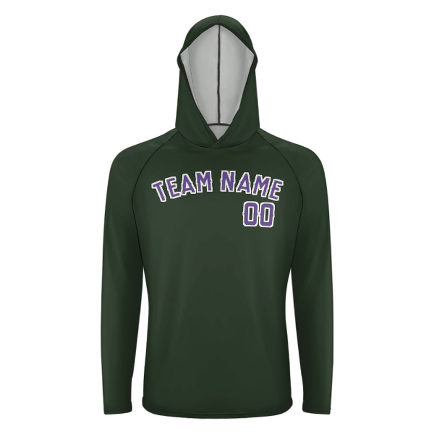 Uv-Hoodie po mjeri u jelku zelenu lavandu