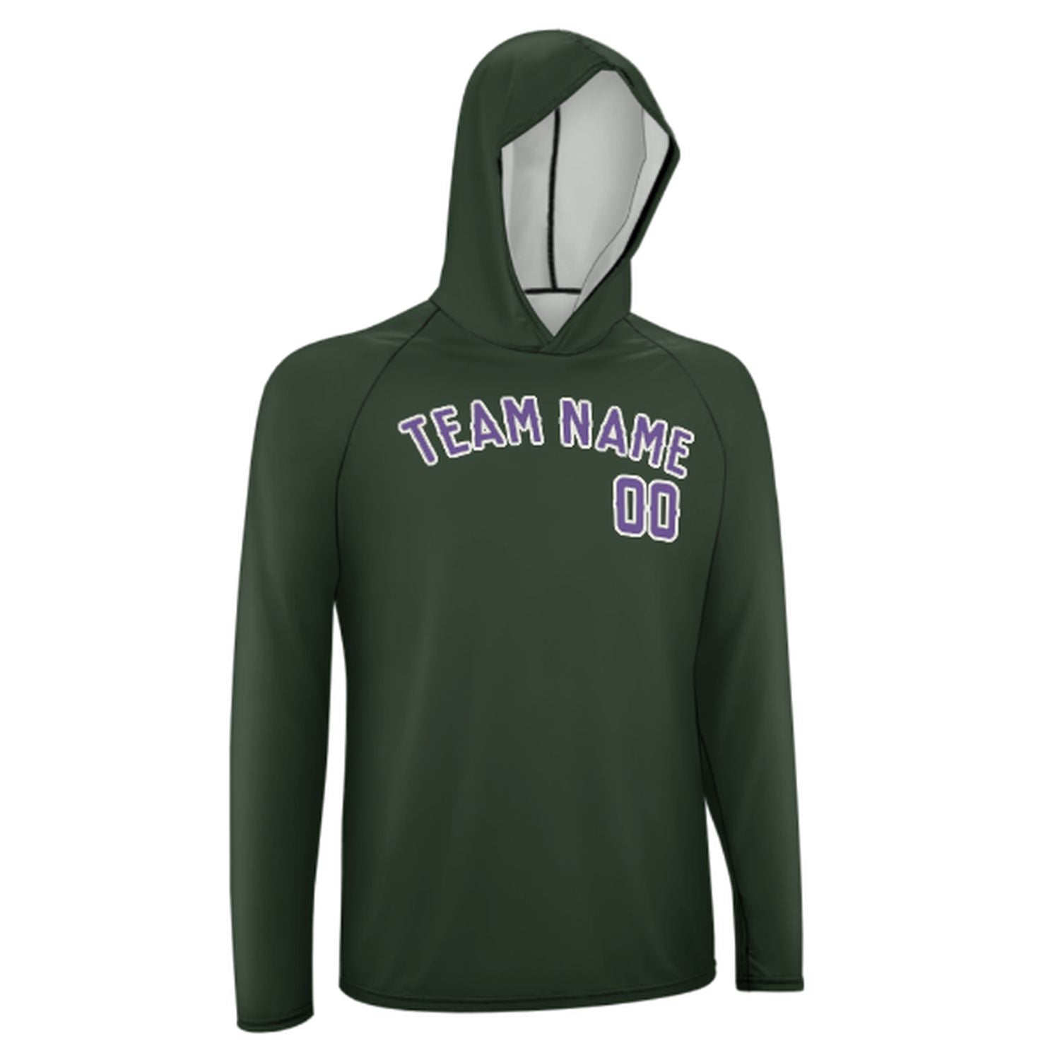 Uv-Hoodie po mjeri u jelku zelenu lavandu