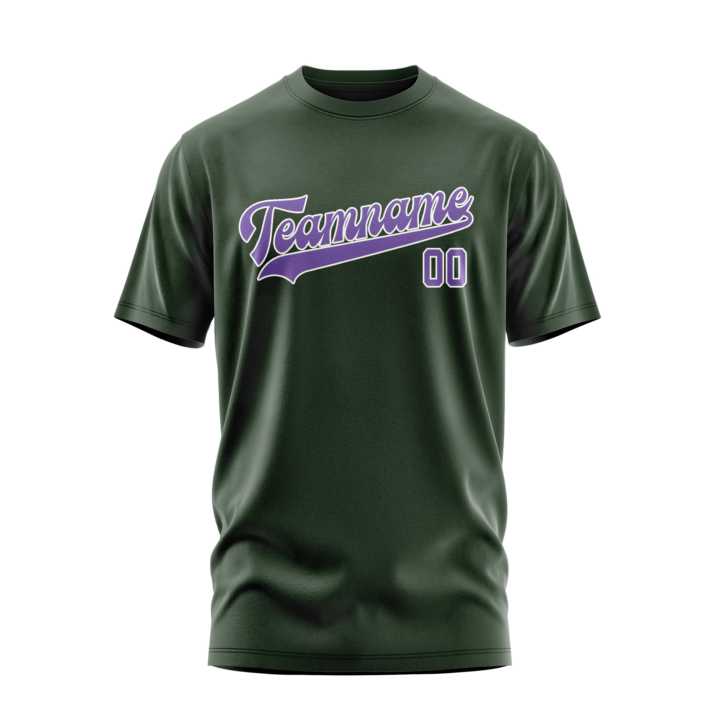 Maßgeschneidertes Tannengrün Lavendel T-Shirt