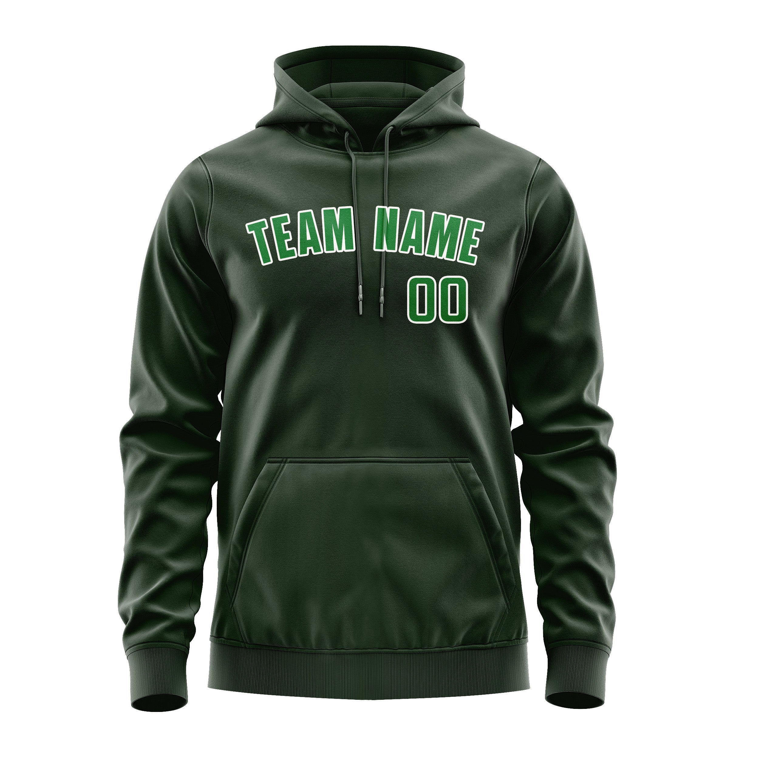Maßgeschneidertes Tannengrün Smaragdgrün Hoodie