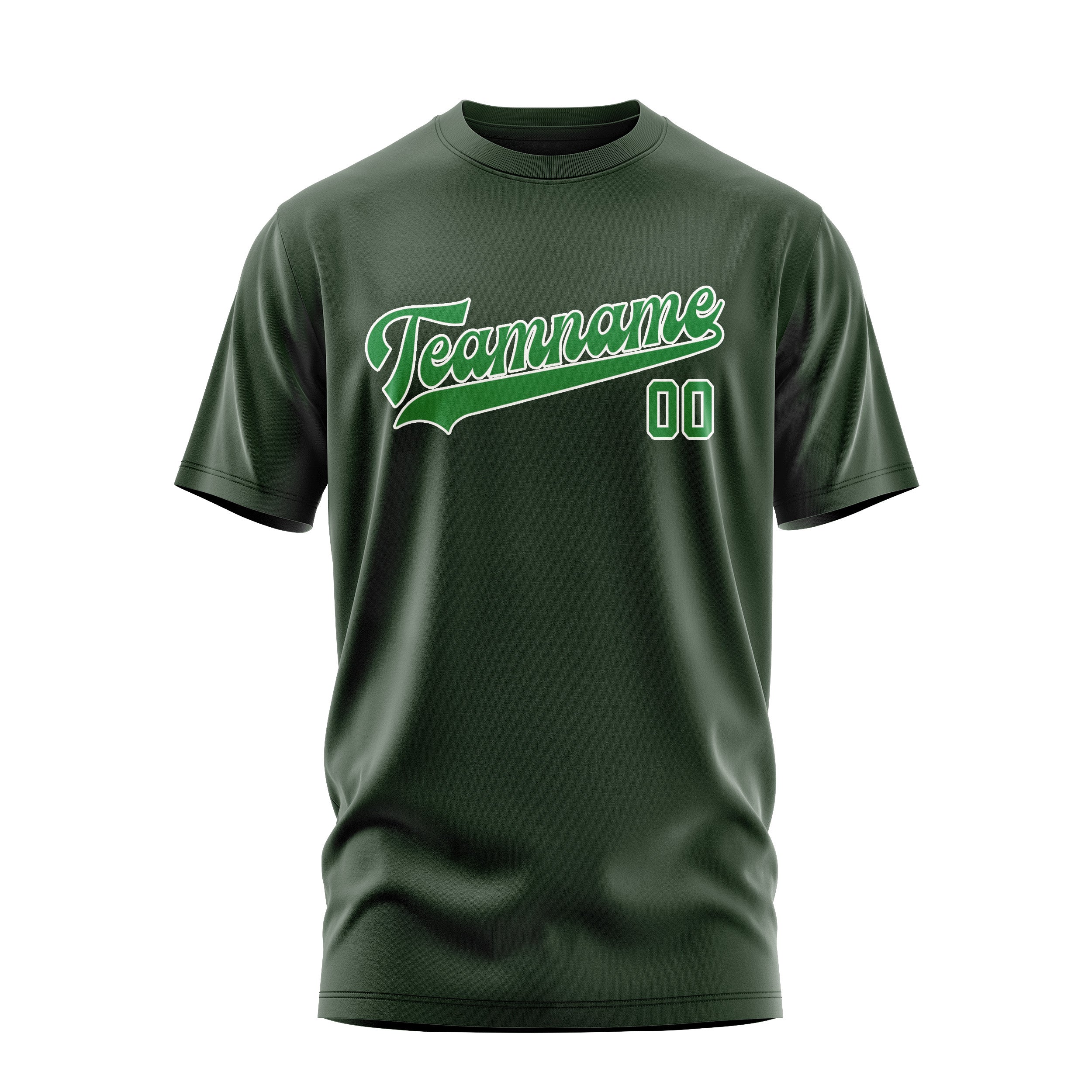 Maßgeschneidertes Tannengrün Smaragdgrün T-Shirt
