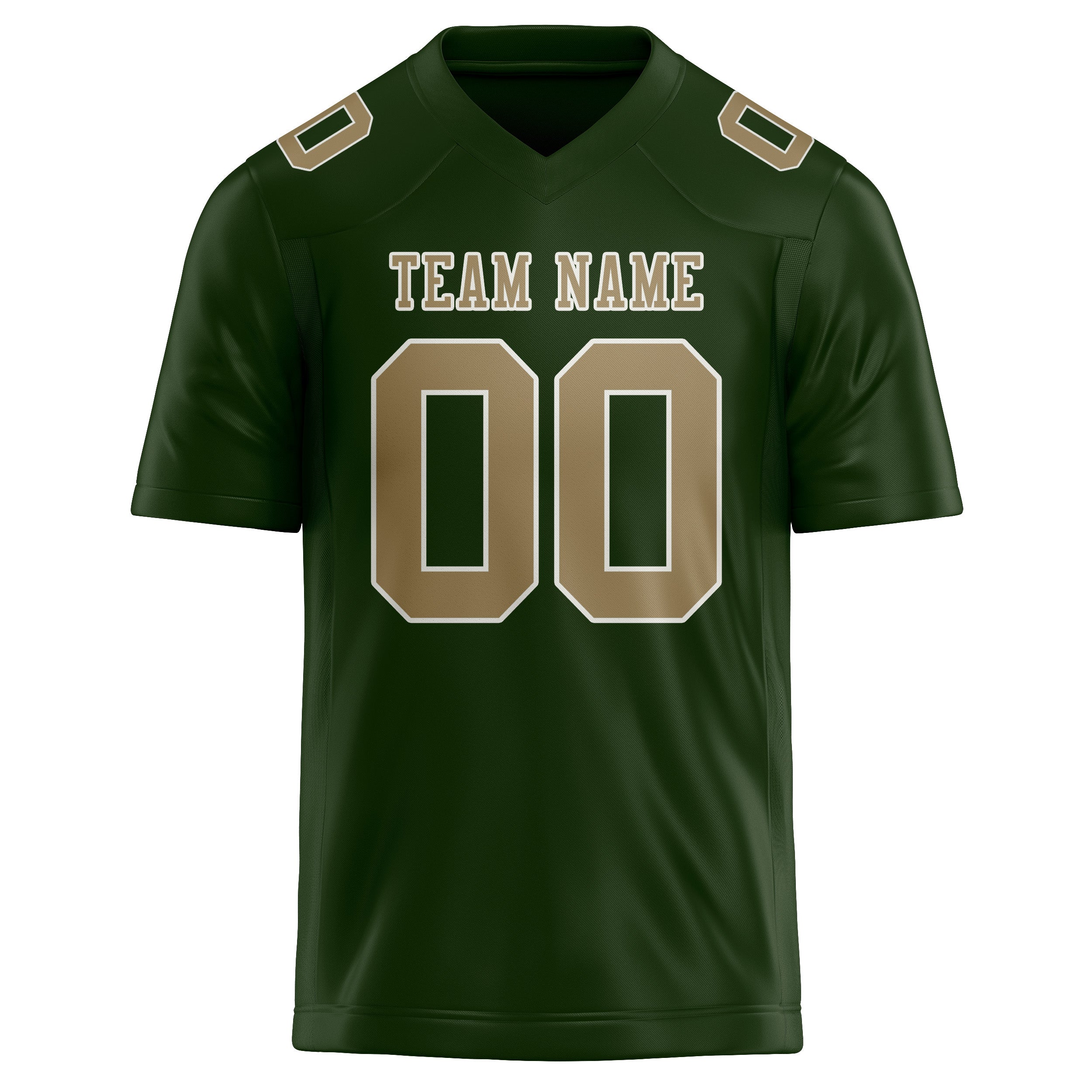 Maßgeschneidertes Professionelles Tannengrün Hellkhaki Rugbytrikot