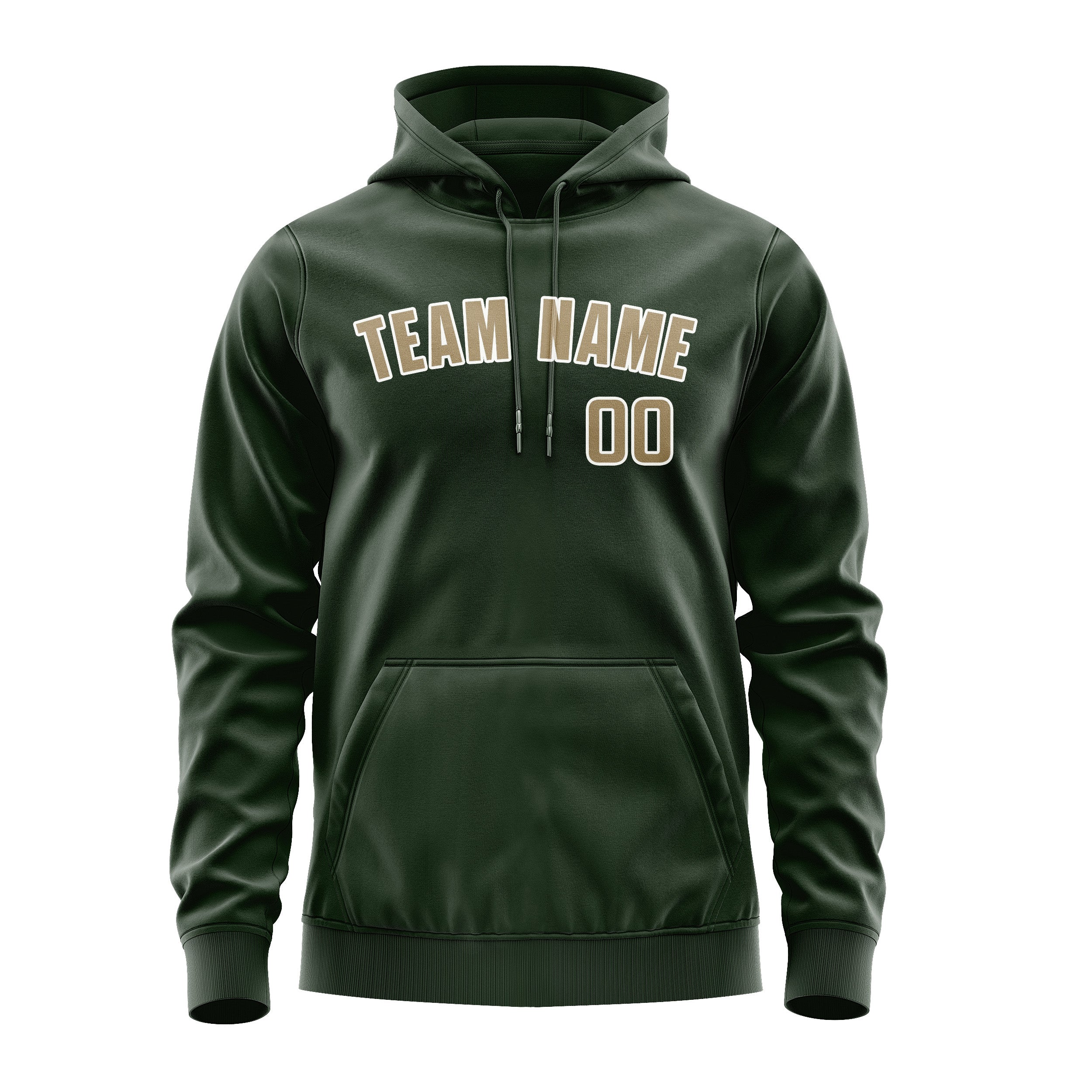 Maßgeschneidertes Tannengrün Hellkhaki Hoodie