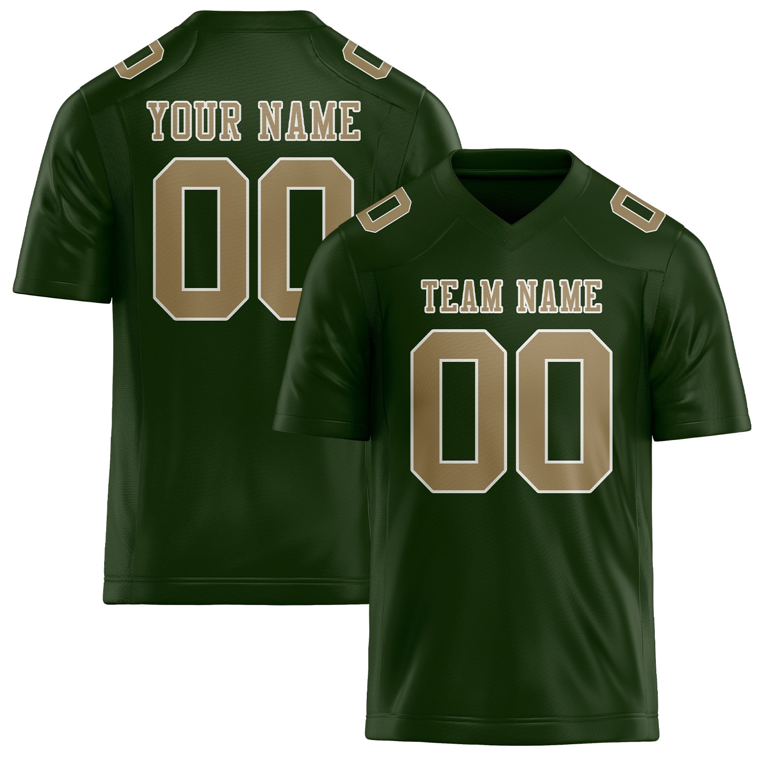 Maßgeschneidertes Professionelles Tannengrün Hellkhaki Rugbytrikot