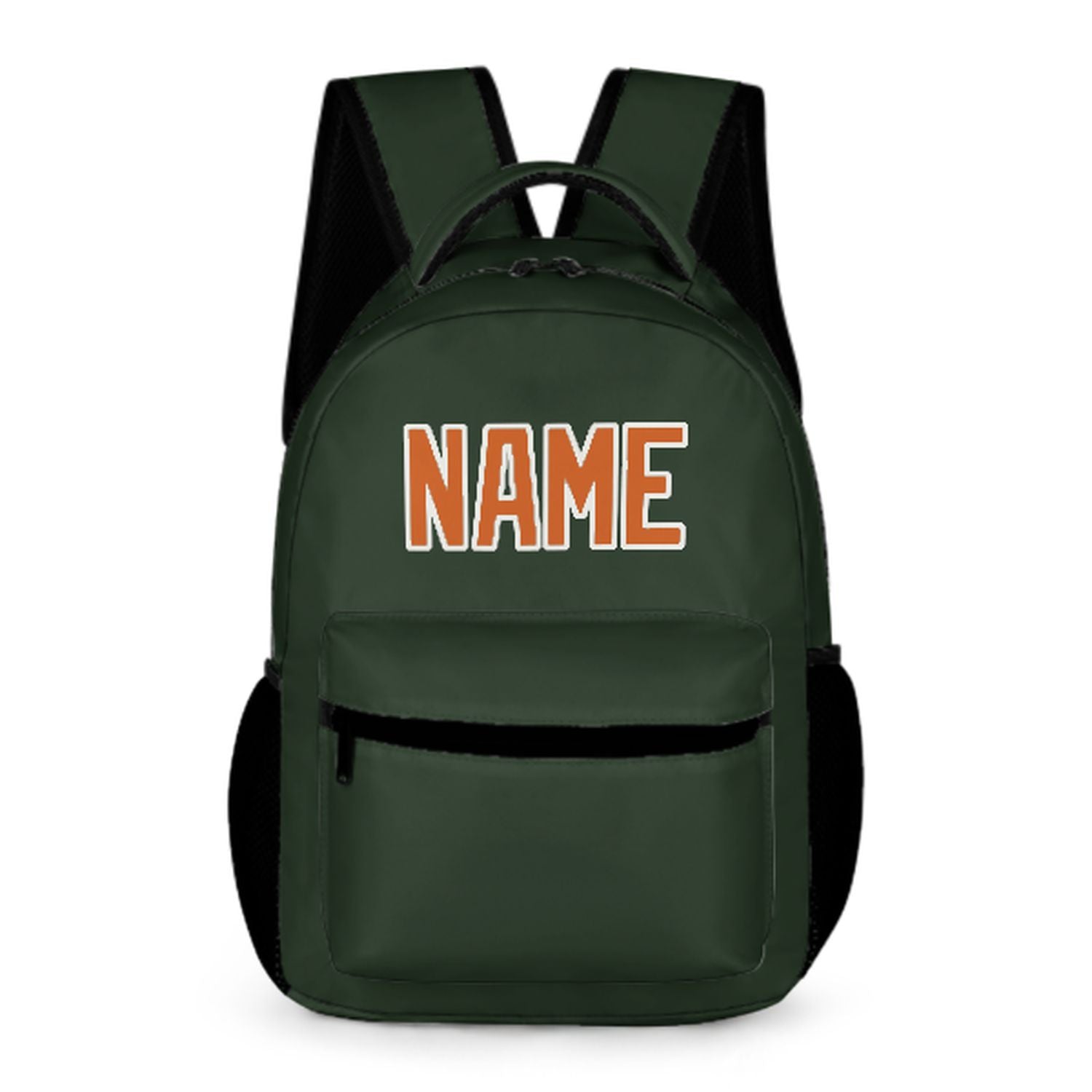 Maßgeschneidertes Tannengrün Orange Kinderrucksack