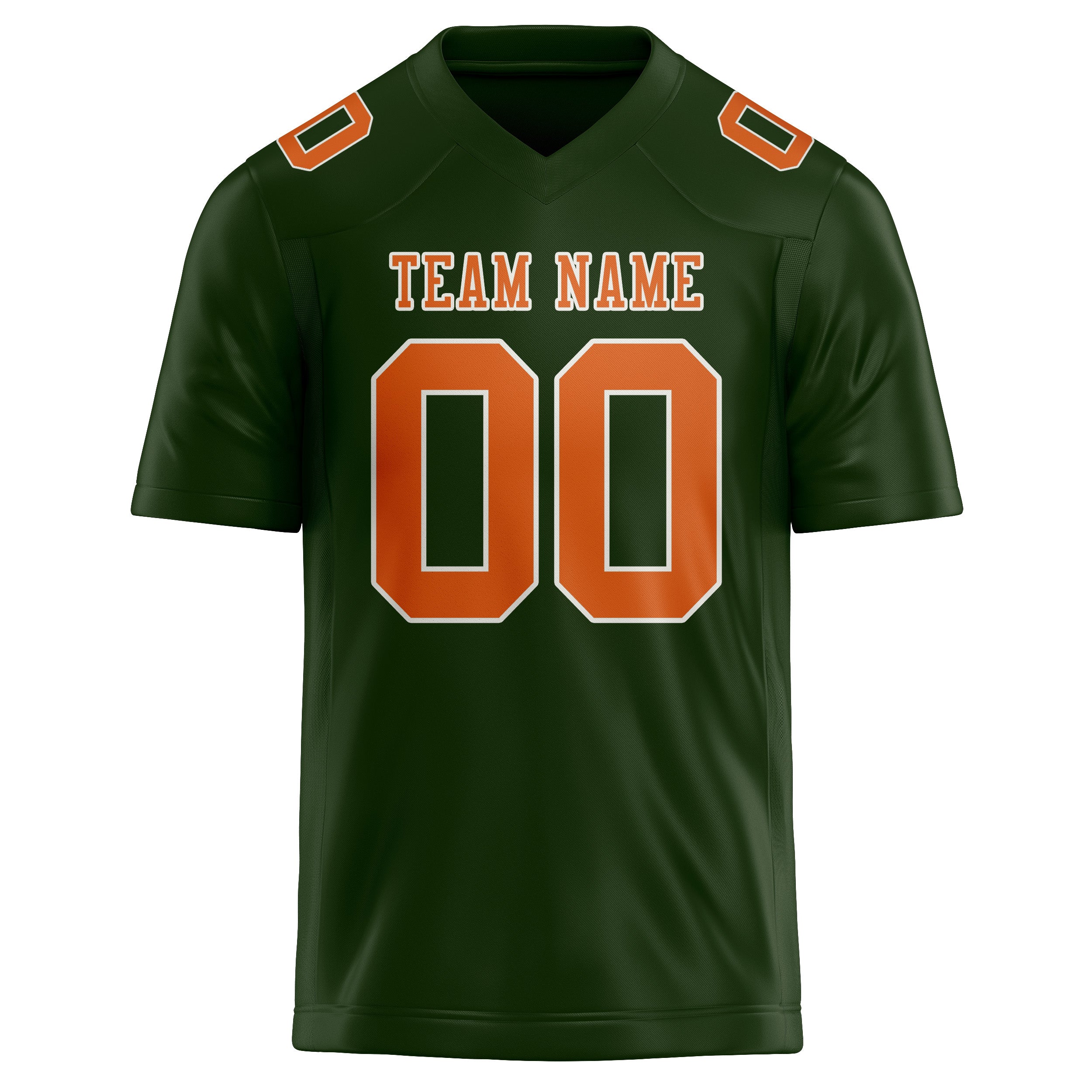 Maßgeschneidertes Professionelles Tannengrün Orange Rugbytrikot