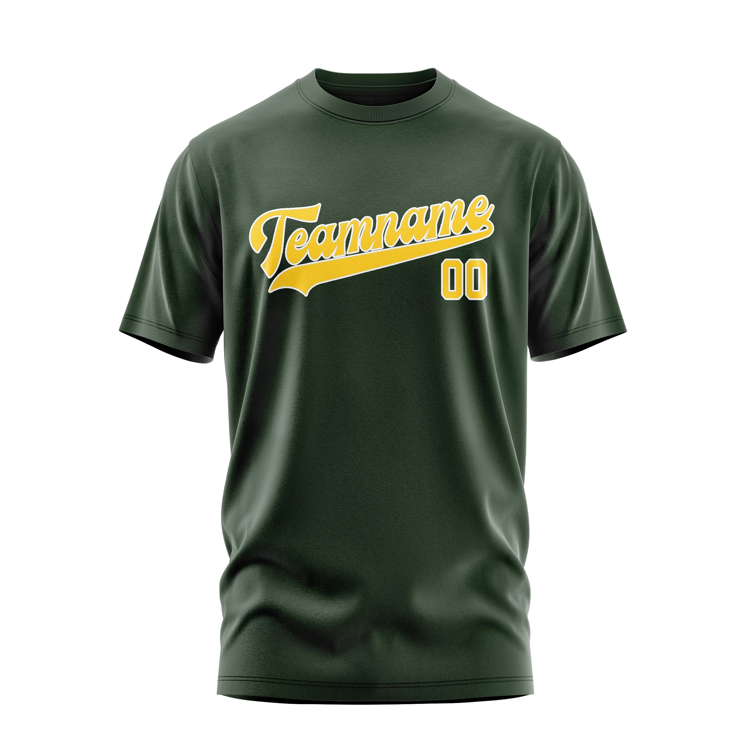 Maßgeschneidertes Tannengrün Gold T-Shirt
