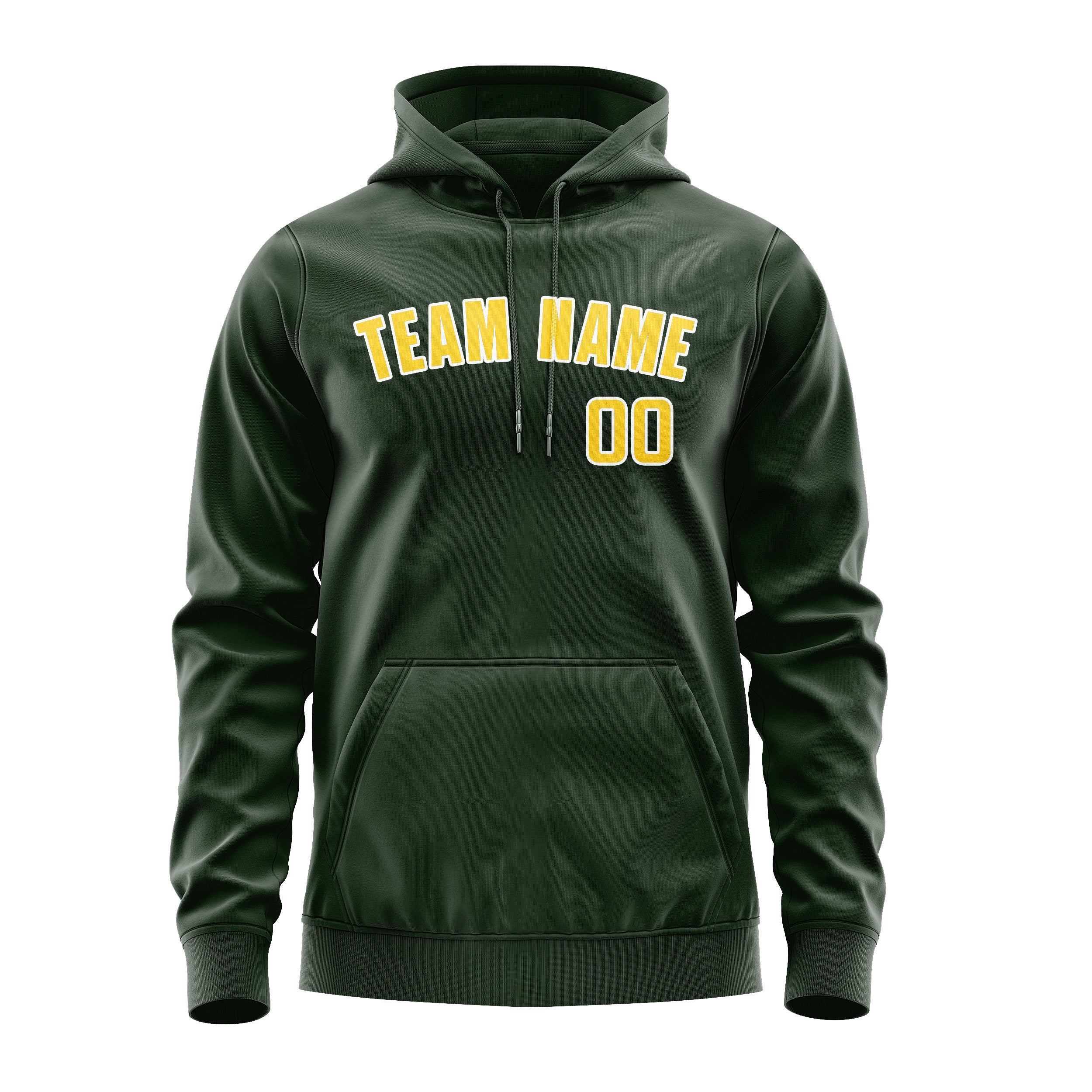 Maßgeschneidertes Tannengrün Gold Hoodie