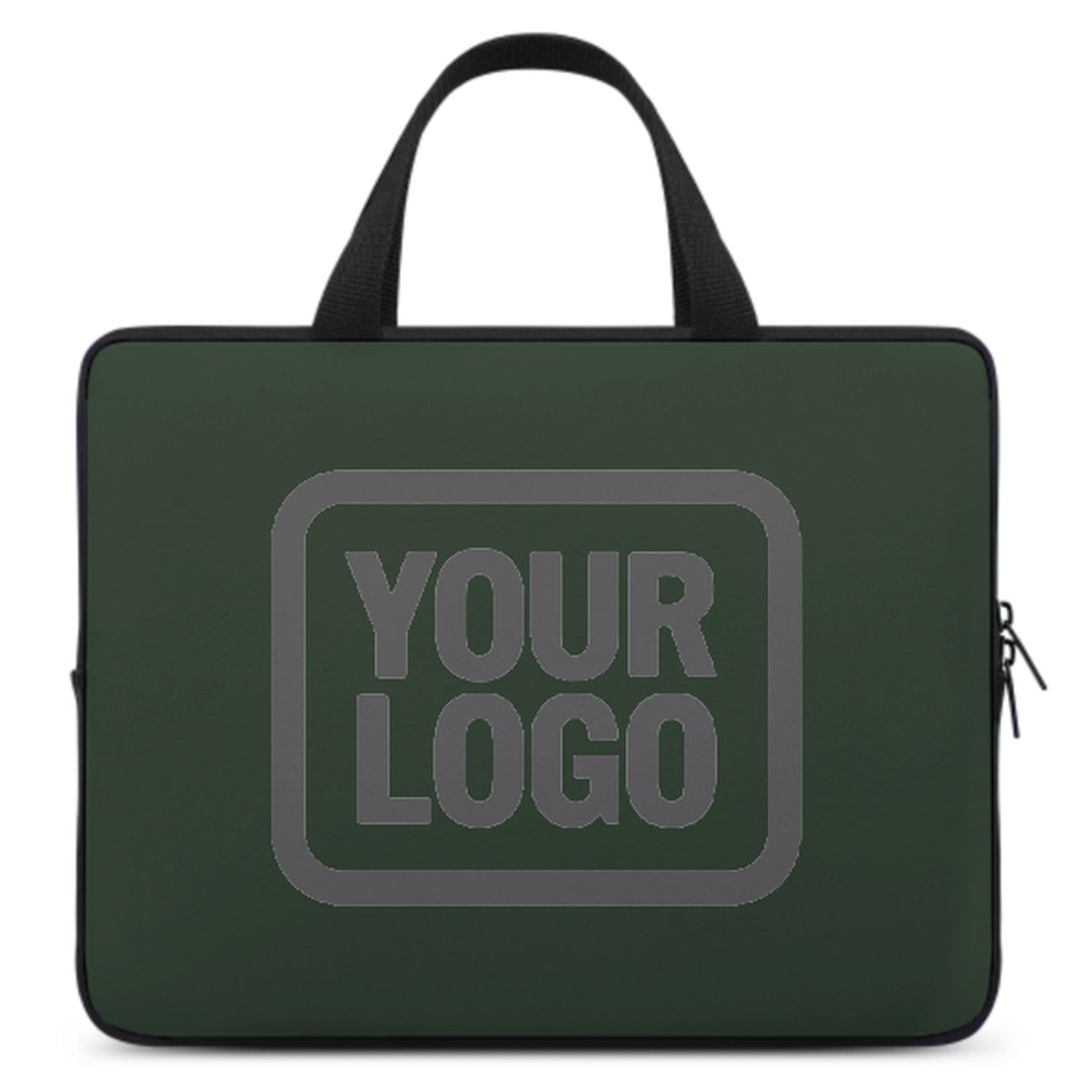 Maßgeschneidertes Tannengrün Dark Grey Laptop Tasche