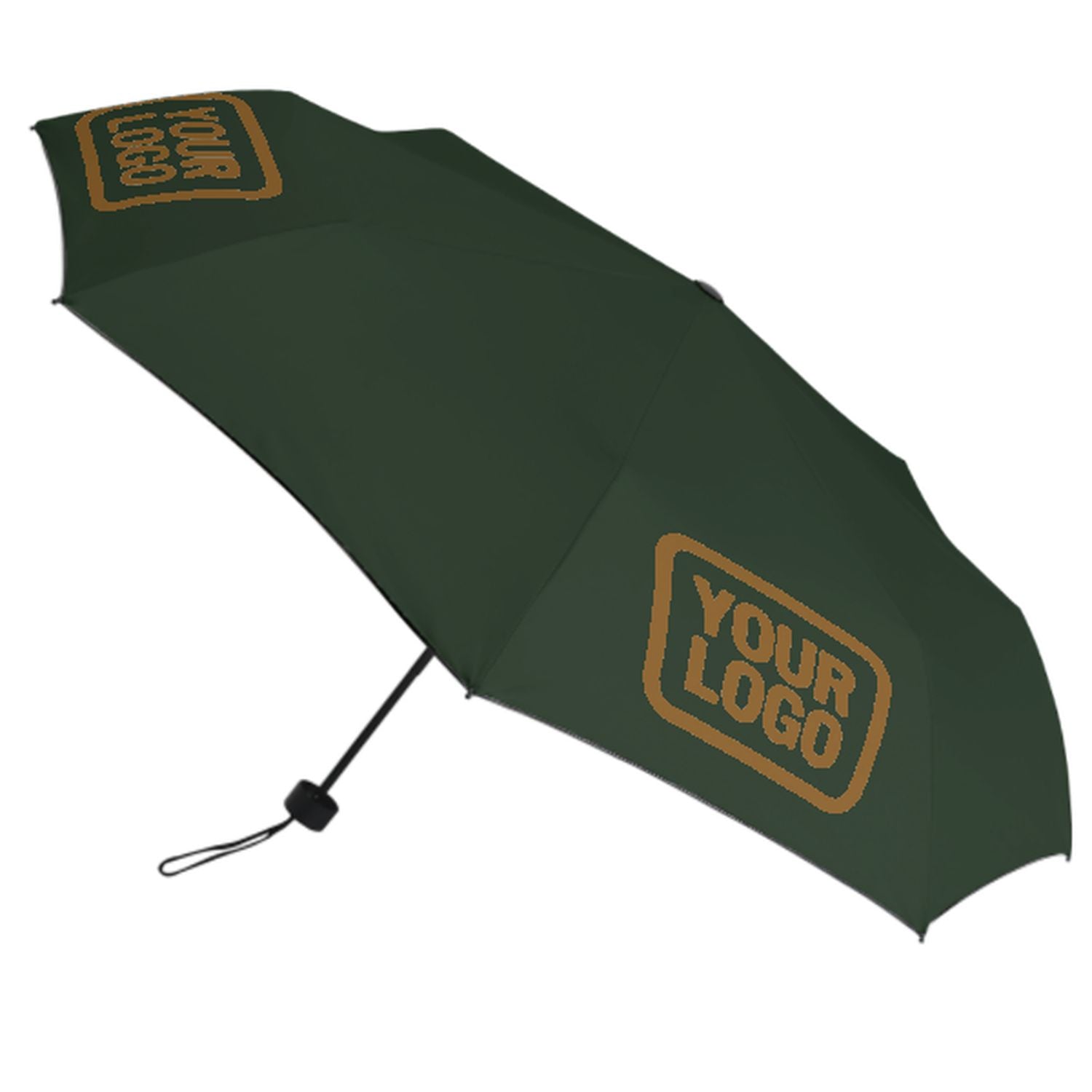 Maßgeschneidertes Tannengrün Khaki Automatik-Regenschirm
