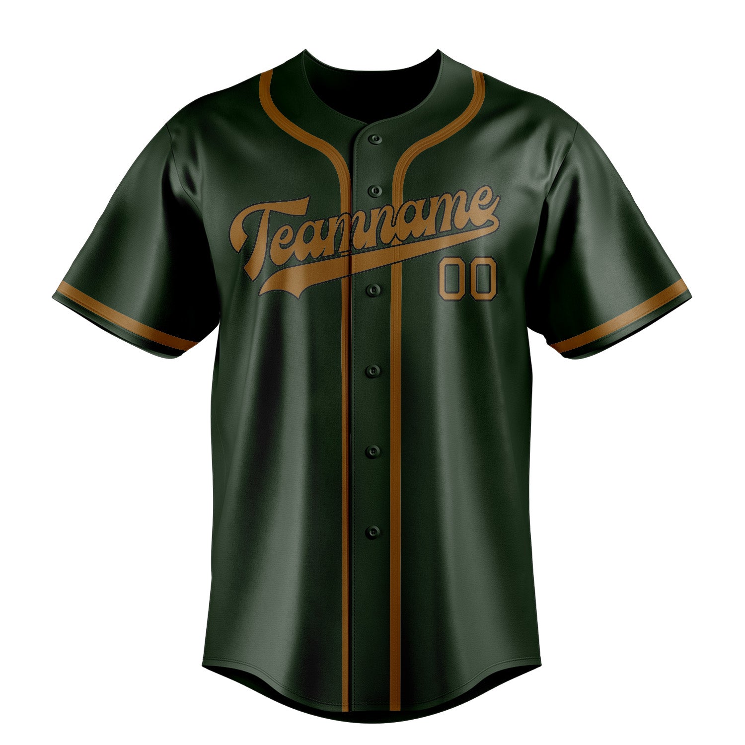 Benutzerdefiniertes Professionelles Tannengrün Khaki Baseballtrikot