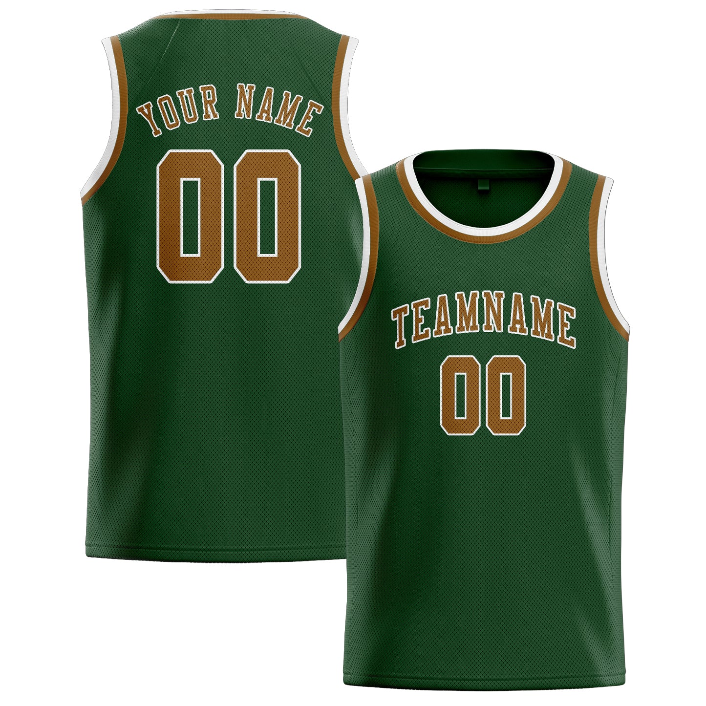 Benutzerdefiniertes Professionelles Tannengrün Khaki Basketballtrikot
