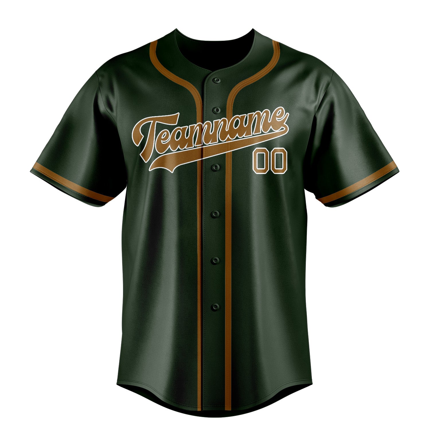 Benutzerdefiniertes Professionelles Tannengrün Khaki Baseballtrikot