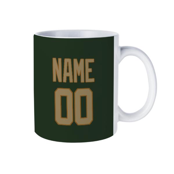 Tazza personalizzata verde abete chiaro color cachi