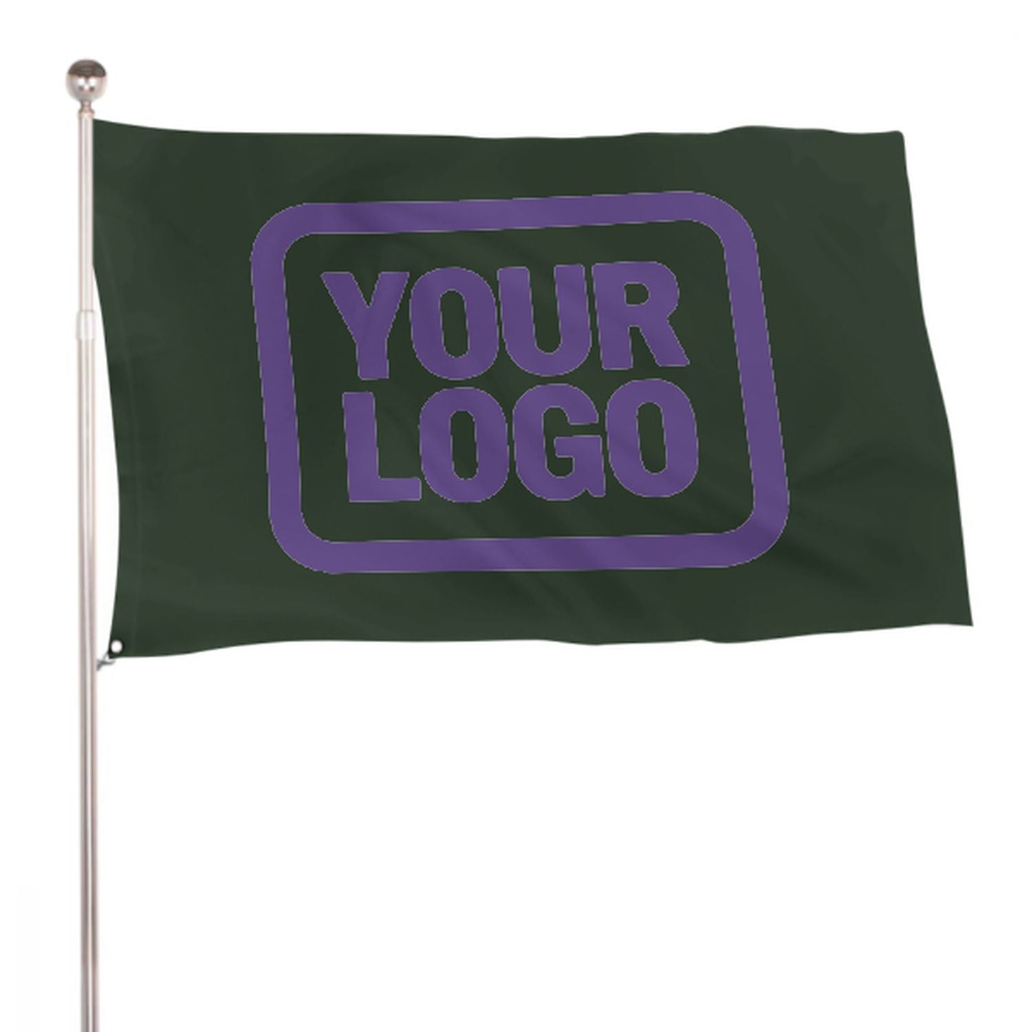 Maßgeschneidertes Tannengrün Lavendel Flagge