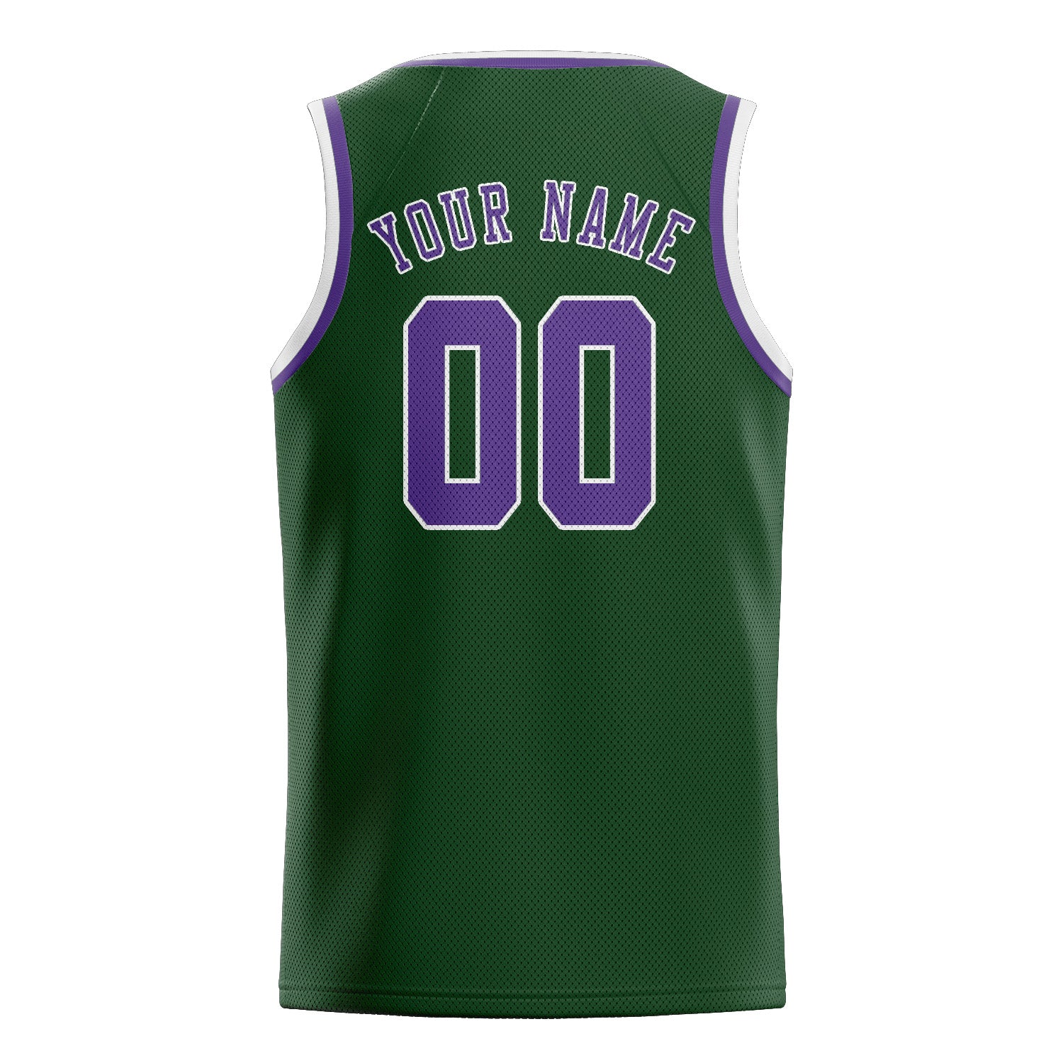 Benutzerdefiniertes Professionelles Tannengrün Lavendel Basketballtrikot