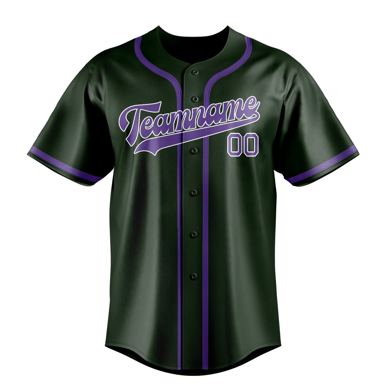 Benutzerdefiniertes Professionelles Tannengrün Lavendel Baseballtrikot