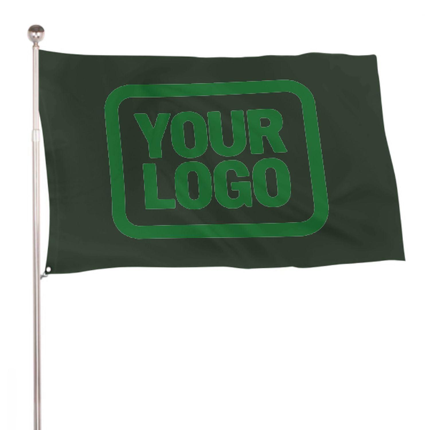 Maßgeschneidertes Tannengrün Smaragdgrün Flagge