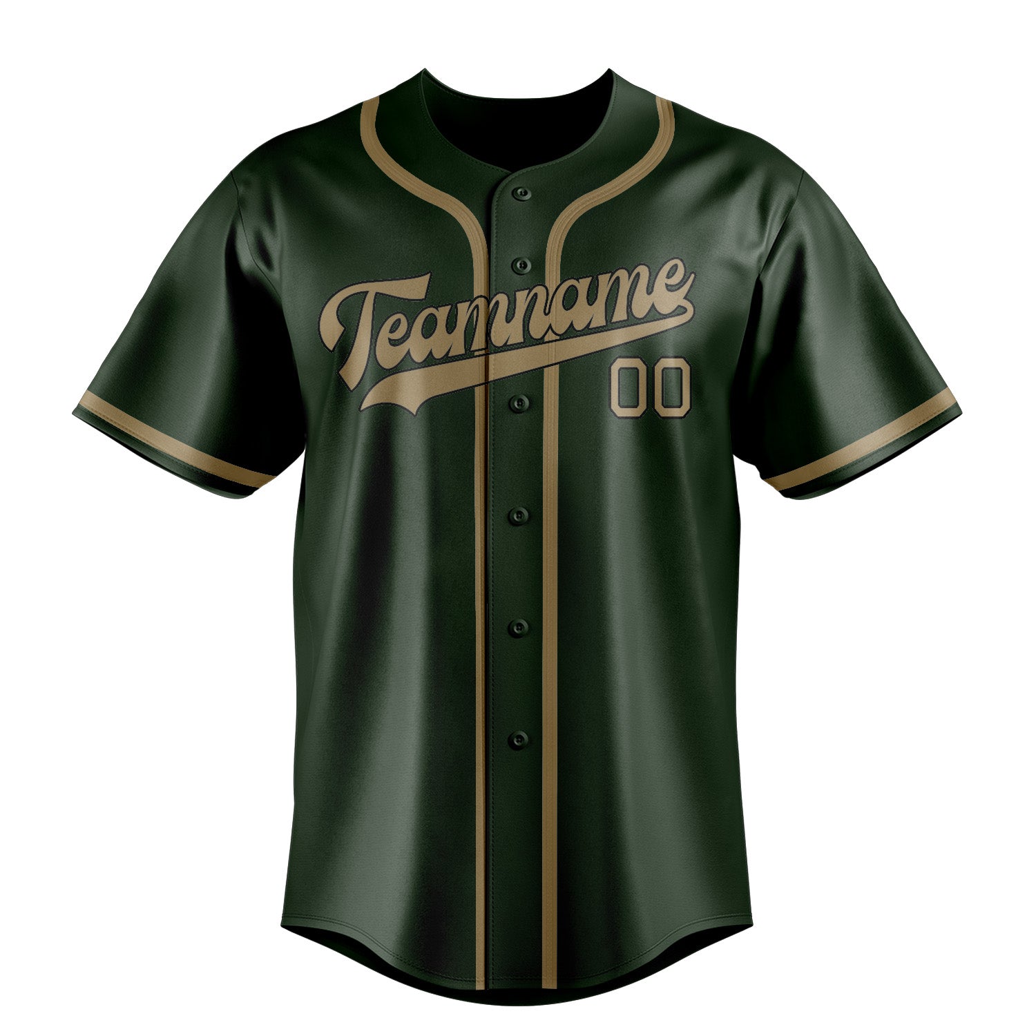 Benutzerdefiniertes Professionelles Tannengrün Hellkhaki Baseballtrikot