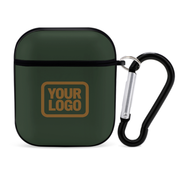 Maßgeschneidertes Tannengrün Khaki AirPods-Hülle