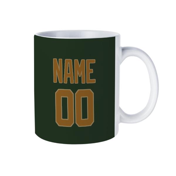 Tazza personalizzata color verde abete e cachi