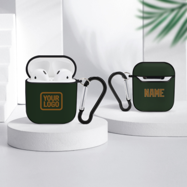 Maßgeschneidertes Tannengrün Khaki AirPods-Hülle