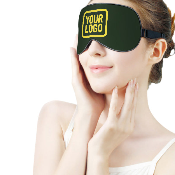 Maßgeschneidertes Tannengrün Blassgelb Schlafmaske
