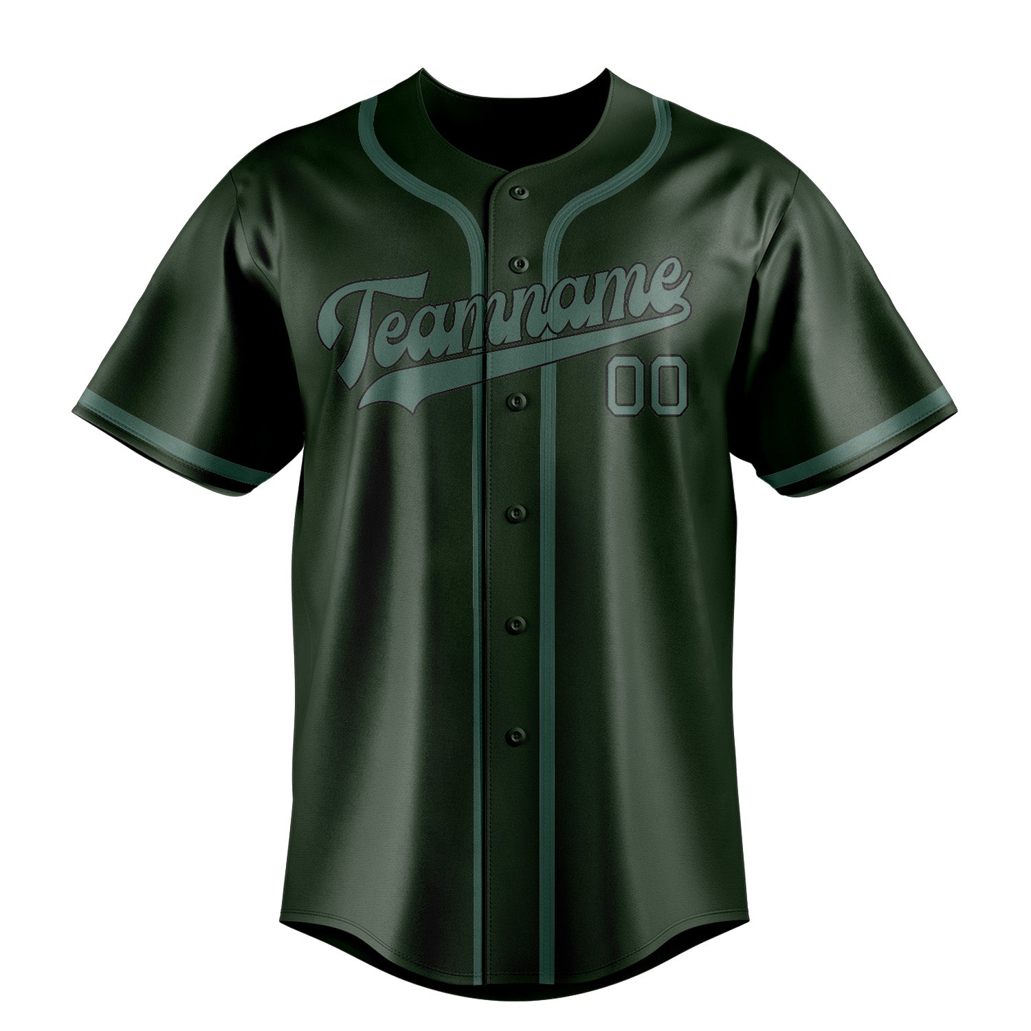Benutzerdefiniertes Professionelles Tannengrün Blaugrün Baseballtrikot