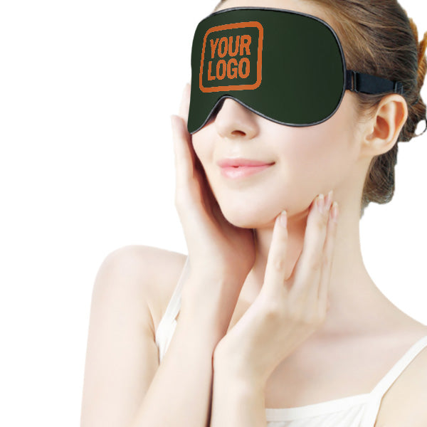 Maßgeschneidertes Tannengrün Orange Schlafmaske
