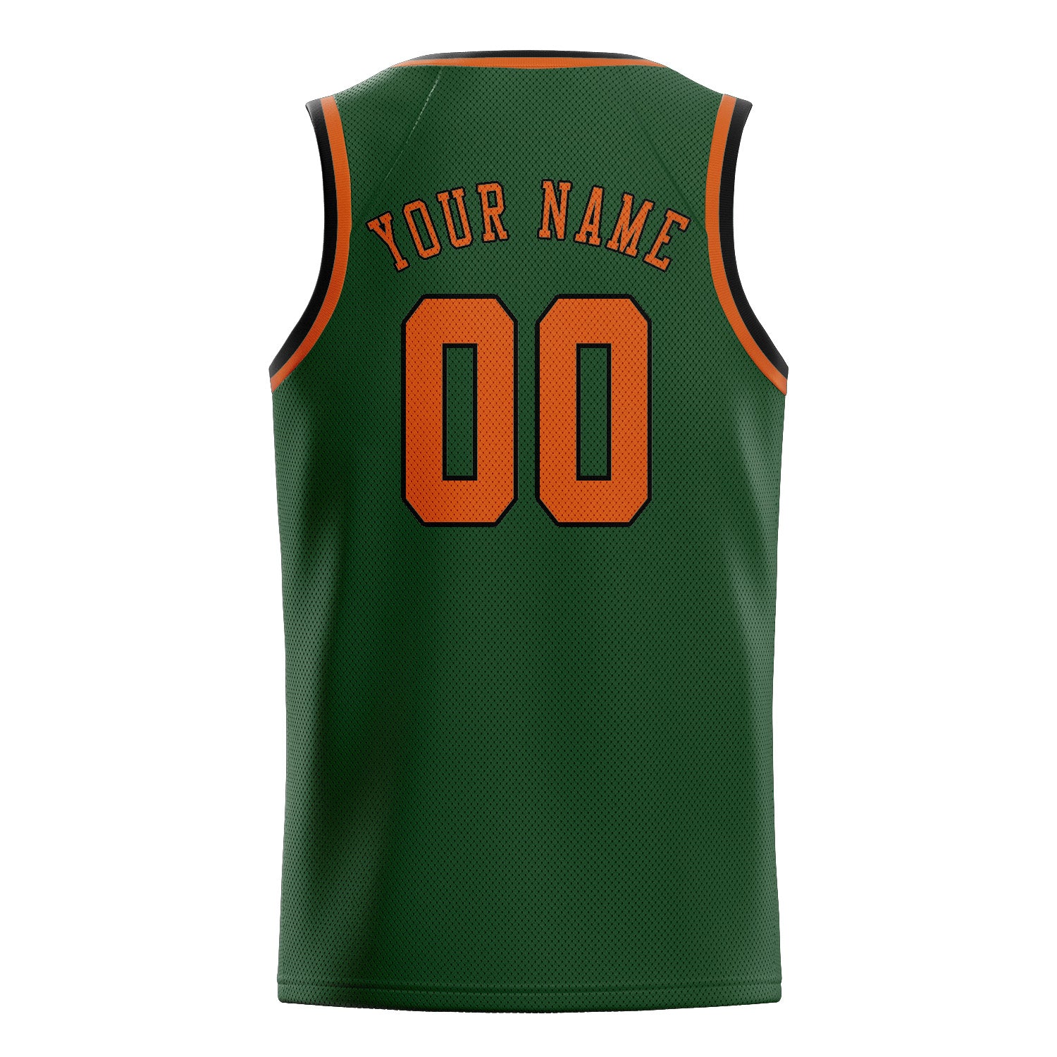 Benutzerdefiniertes Professionelles Tannengrün Orange Basketballtrikot